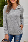 Quarter Zip Pullover Sweatshirt