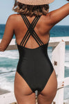 Floral Splicing Leopard Print Color Block Mesh One Piece Swimsuit