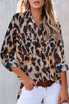 Classic Leopard Print Shirt with Pockets