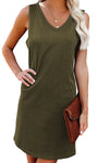 Chest Pocket Tank Mini Dress