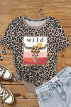 Crew Neck Camo Side Split T-shirt