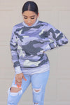 Digital Camo Print Sweatshirt