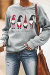 Merry Christmas Letters Print Pullover Sweatshirt
