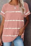 Stripe Print Loose T-shirt