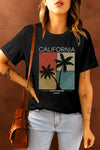 Letter Heart-shaped Rugby Graphic Print Short Sleeve T-shirt