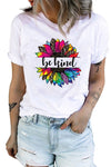 Leopard Sunflower Cactus Print Short Sleeve T Shirt