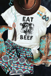 Khaki Stay Wild Leopard Graphic T-Shirt