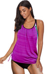 Printed Lined Tankini Swimsuit