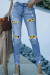 High Waist Distressed Skinny Jeans