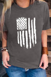 Letter Heart-shaped Rugby Graphic Print Short Sleeve T-shirt