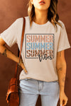 Summer Vibes Print Loose T Shirt