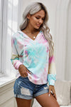 Colorblock The Sun Cotton Blend Tie Dye Hoodie