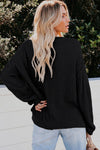 Buttoned Side Split Knit Sweater