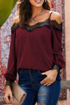 Lace Cold Shoulder Blouse