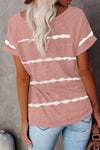 Stripe Print Loose T-shirt