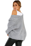 Chunky Wide Long Sleeve Knit Cardigan