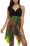 Handkerchief Hem Detail Swimdress and Shorts