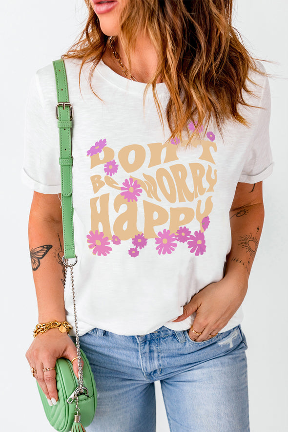 Leopard Sunflower Cactus Print Short Sleeve T Shirt
