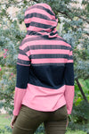 Color Block Drawstring Hoodie