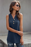 Just Say The Word 3 Button Tank Top