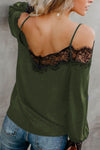 Lace Cold Shoulder Blouse