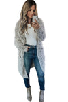 Fuzzy Knit Cardigan with Pockets