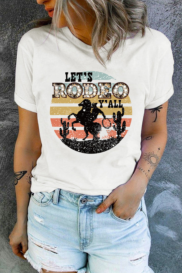 Summer Vibes Print Loose T Shirt
