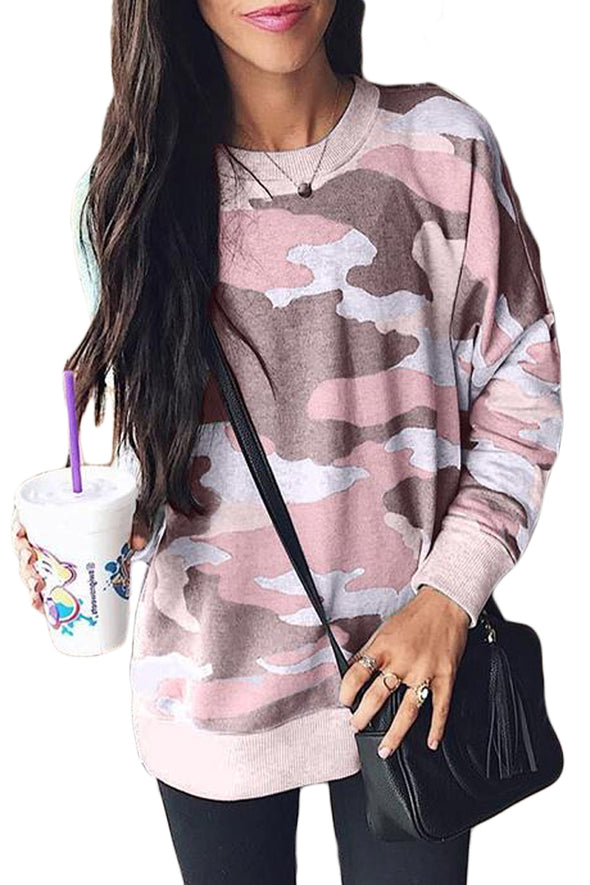 Digital Camo Print Sweatshirt