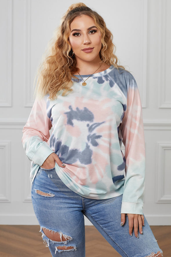 Ombre Tie Dye Loose Leisure Sweatshirt