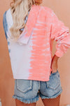 Colorblock The Sun Cotton Blend Tie Dye Hoodie