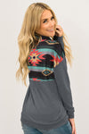 Aztec Cowl Pullover Hoodie