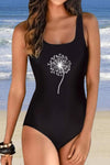 Gradient Criss Cross Back One Piece Swimsuit