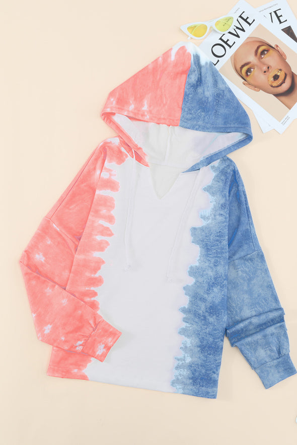 Colorblock The Sun Cotton Blend Tie Dye Hoodie