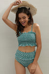 Floral Print Crop Top Bikini Set