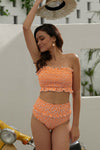 Floral Print Crop Top Bikini Set
