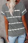 Stripe Print Loose T-shirt