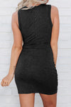 Twist Knot Front Cutout Bodycon Dress