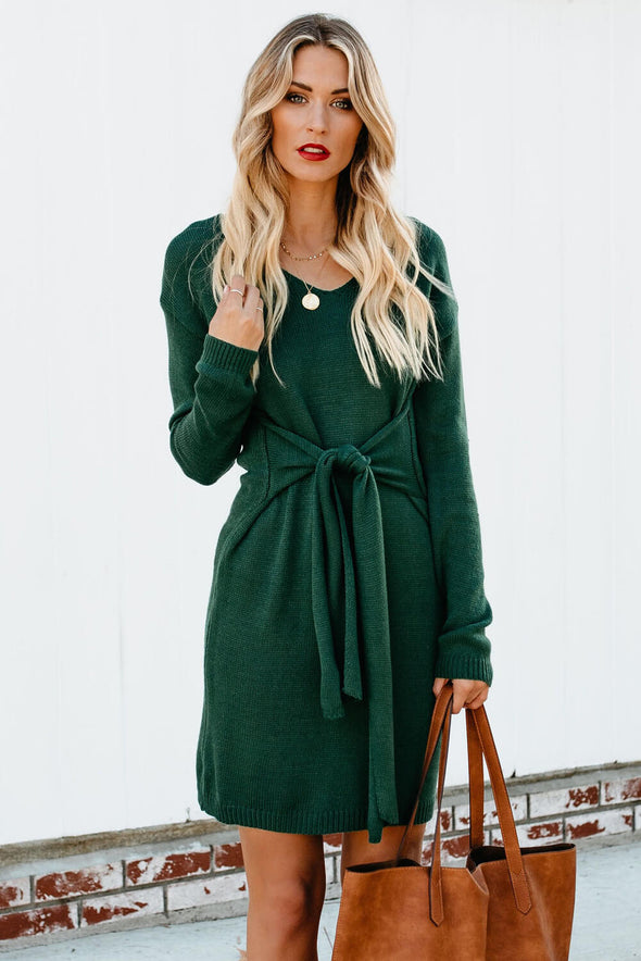 Don?¡¥t Let Me Go Tie Sweater Dress