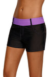 Coral Waistband Faux Denim Sports Shorts