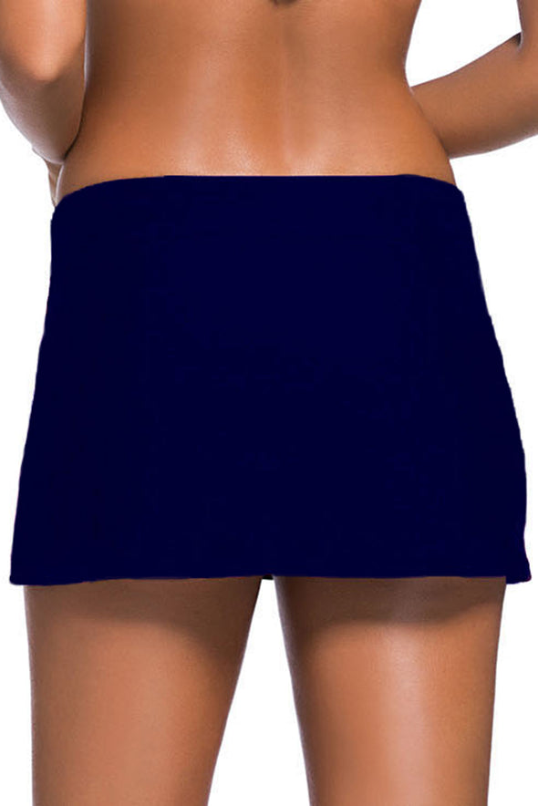 Plus Size Black Skirted Swim Bikini Bottom