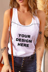 Letters Sunflower Graphic Tank Top