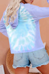 Colorblock The Sun Cotton Blend Tie Dye Hoodie