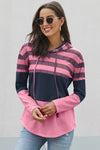Color Block Drawstring Hoodie