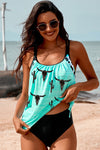 Printed Lined Tankini Swimsuit
