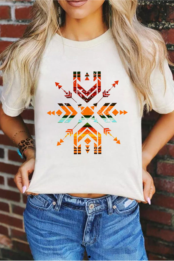 Letter Heart-shaped Rugby Graphic Print Short Sleeve T-shirt