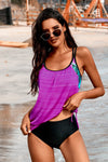 Printed Lined Tankini Swimsuit