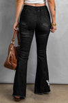 Distressed Bell Bottom Denim Pants