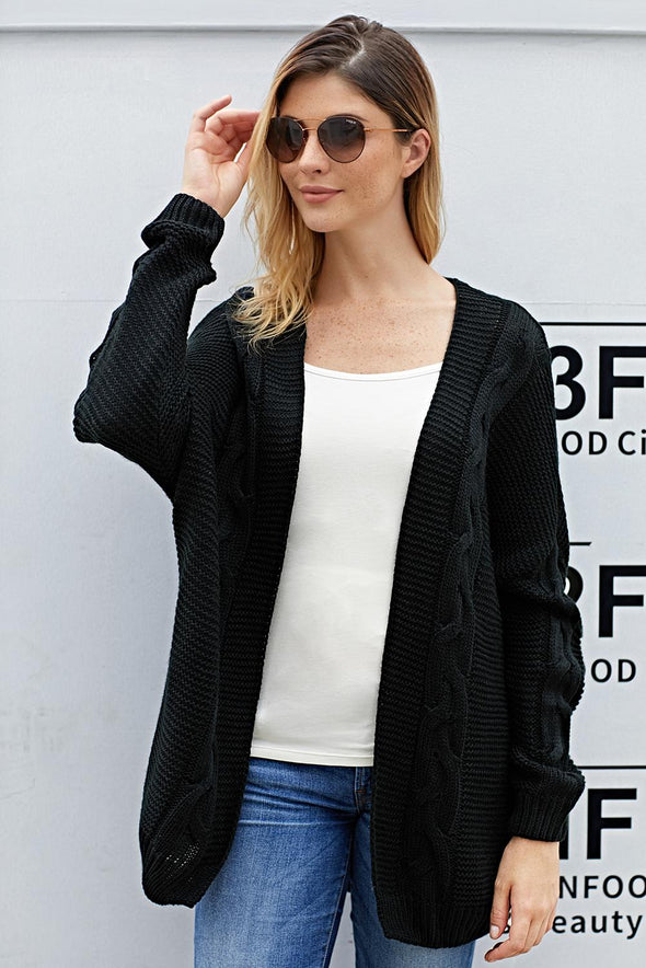 Chunky Wide Long Sleeve Knit Cardigan