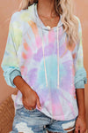Multicolor Tie-dye Knit Hoodie