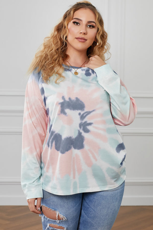 Ombre Tie Dye Loose Leisure Sweatshirt